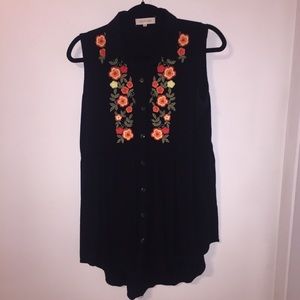 High Low Button Up Dress